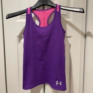 Under armour purple and pink workout top